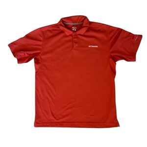 Columbia Men’s Large Burnt Orange Red Polo Short Sleeve Shirt